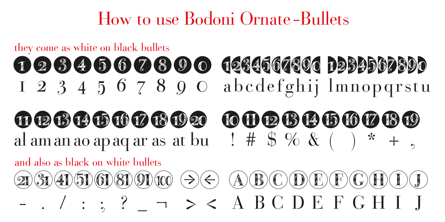Example font Bullets #9